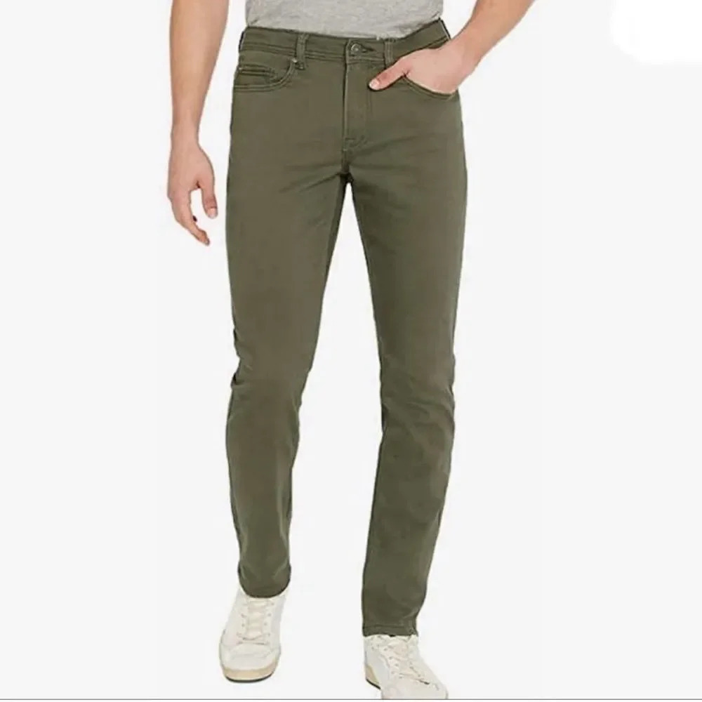 David Bitton Buffalo slim stretch 5 pocket pants Green Archer Coupe style #25